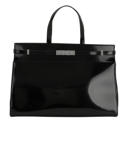 Large Manhattan, &pound;1,200, Handbags, Black/Tan, Leather, Front view